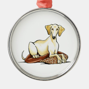 Adorno Metálico Oro liso Saluki Lester