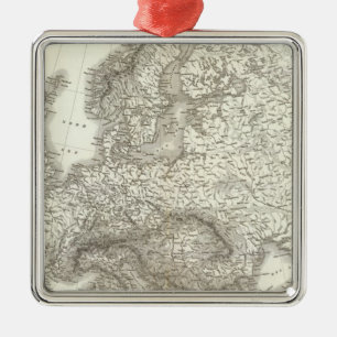 Adorno Metálico Orograph Europa - Mapa físico de Europa
