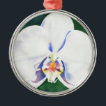 Adorno Metálico Orquídea Blanca<br><div class="desc">pintura original de color de orquídea blanca de H cooper</div>
