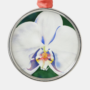 Adorno Metálico Orquídea Blanca