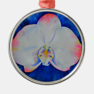 Adorno Metálico Orquídea Rubor rosa
