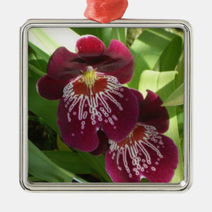 Adorno Metálico Orquídeas de Marrón II Elegante Floral