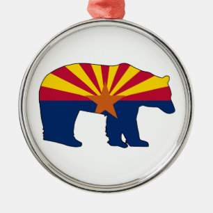 Adorno Metálico Oso de la bandera de Arizona
