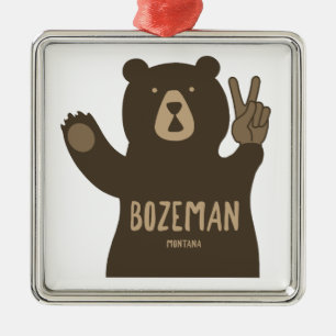Adorno Metálico Oso de la Paz Bozeman Montana
