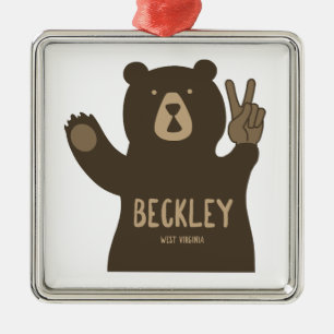 Adorno Metálico Oso de la Paz de Beckley West Virginia