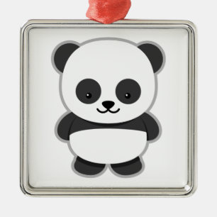 Adorno Metálico Oso de panda lindo