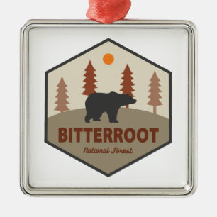 Adorno Metálico Oso Forestal Nacional Bitterroot