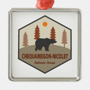 Adorno Metálico Oso Forestal Nacional Chequamegon-Nicolet