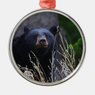 Adorno Metálico oso negro feliz