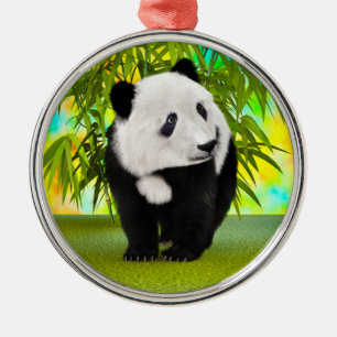 Adorno Metálico Oso Panda Lindo Regalo Perfecto para Amantes de An