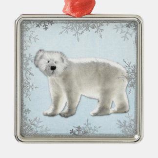 Adorno Metálico oso polar copo de nieve