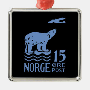 Adorno Metálico Oso Polar Noruego De 1925