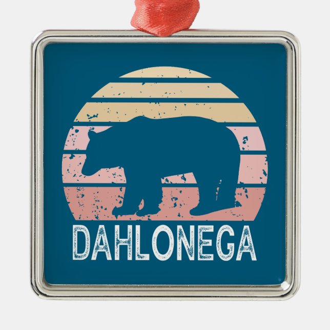 Adorno Metálico Oso retro de Dahlonega Georgia (Frente)