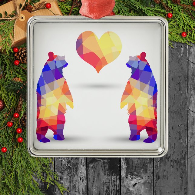 Adorno Metálico Osos geométricos (Subido por el creador)