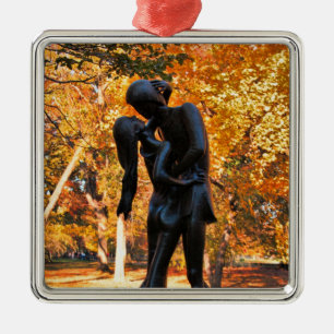 Adorno Metálico Otoño en Central Park: Estatua de Romeo y Julieta