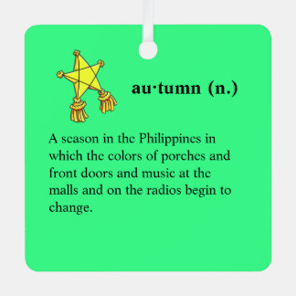 Adorno Metálico Otoño Filipino Personalizable