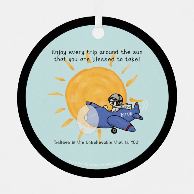 Adorno Metálico Otro viaje alrededor del sol (Anverso)