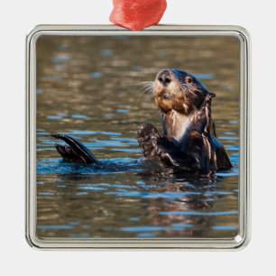 Adorno Metálico Otter marino Sunny