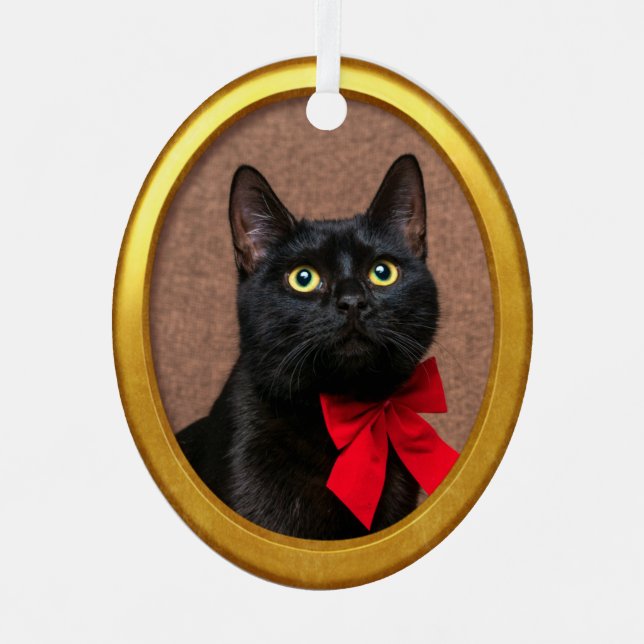 Adorno Metálico Oval de fotografía personalizado de oro moderno pa (Anverso)