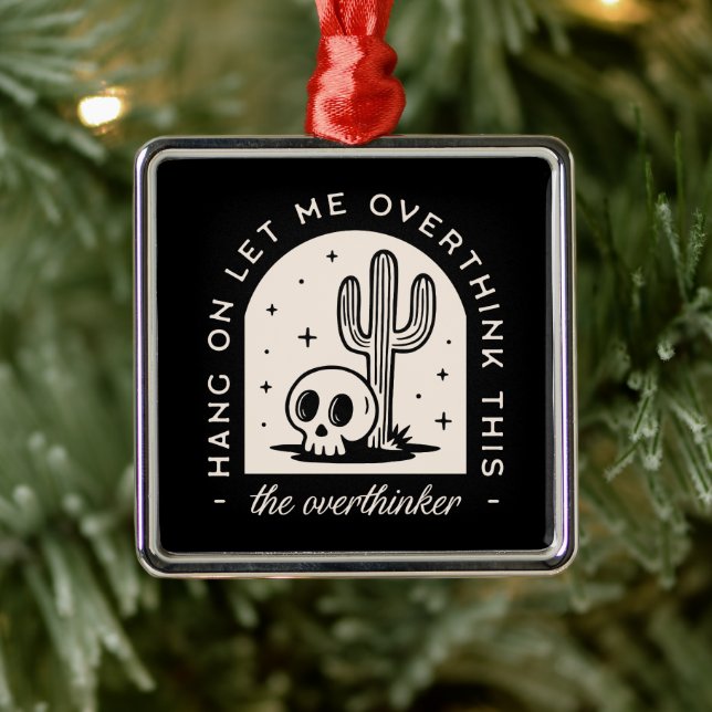 Adorno Metálico Overthinker introvertido humor negro brujo (Árbol)