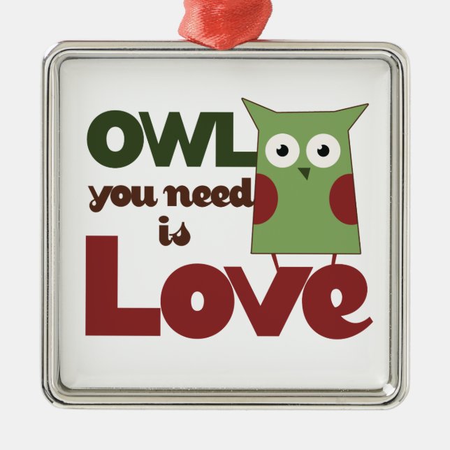 Adorno Metálico Owl Love (Frente)