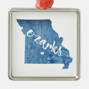 Adorno Metálico Ozarks, grano de madera de Missouri