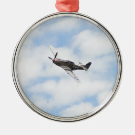 Adorno Metálico P51 Mustang en vuelo