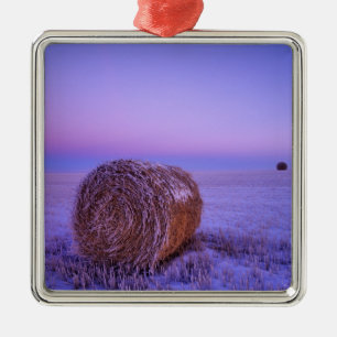 Adorno Metálico Pacas de paja de invierno cerca de Cartwright Nort