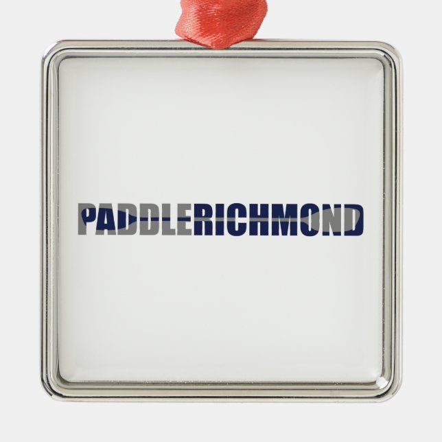 Adorno Metálico Paddle Richmond Virginia Kayaking (Frente)