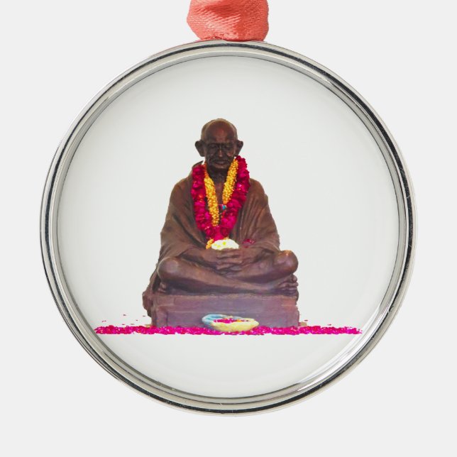 Adorno Metálico Padre de Mahatma Gandhi de la nación la India (Frente)