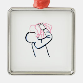 Adorno Metálico Padre e hija.