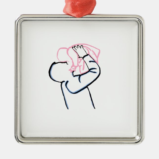 Adorno Metálico Padre e hija. (Frente)