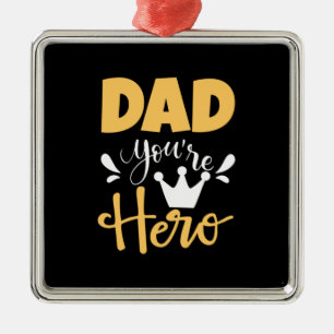 Adorno Metálico Padre Regalo Papá Eres Héroe
