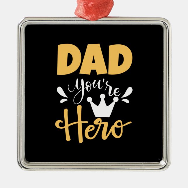 Adorno Metálico Padre Regalo Papá Eres Héroe (Frente)