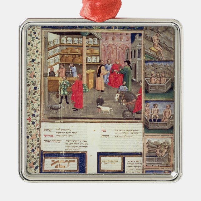 Adorno Metálico Página de "Canon de la medicina" por Avicenna (Frente)