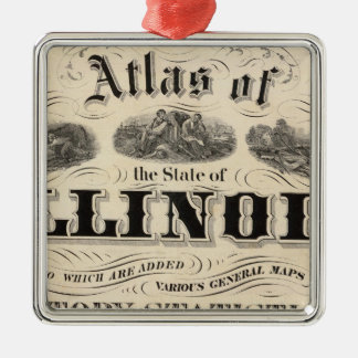 Adorno Metálico Página de título Atlas del Estado de Illinois