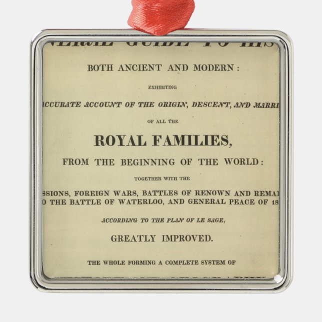 Adorno Metálico Página de título completa genealógica, histórica (Frente)