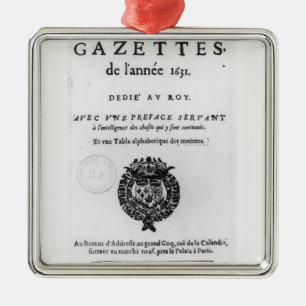 Adorno Metálico Página de título de la primera colección de 'La