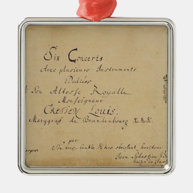 Adorno Metálico Página de título de los 'conciertos de Brandeburgo (Frente)