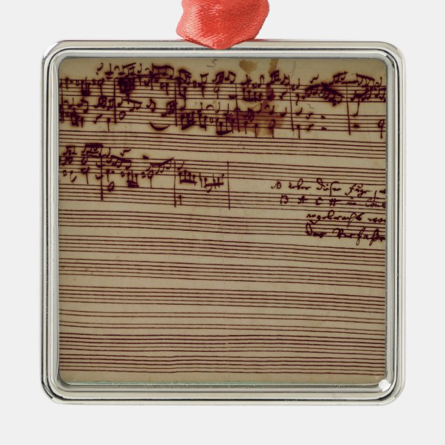 Adorno Metálico Página pasada del arte de la fuga, 1740s (Frente)