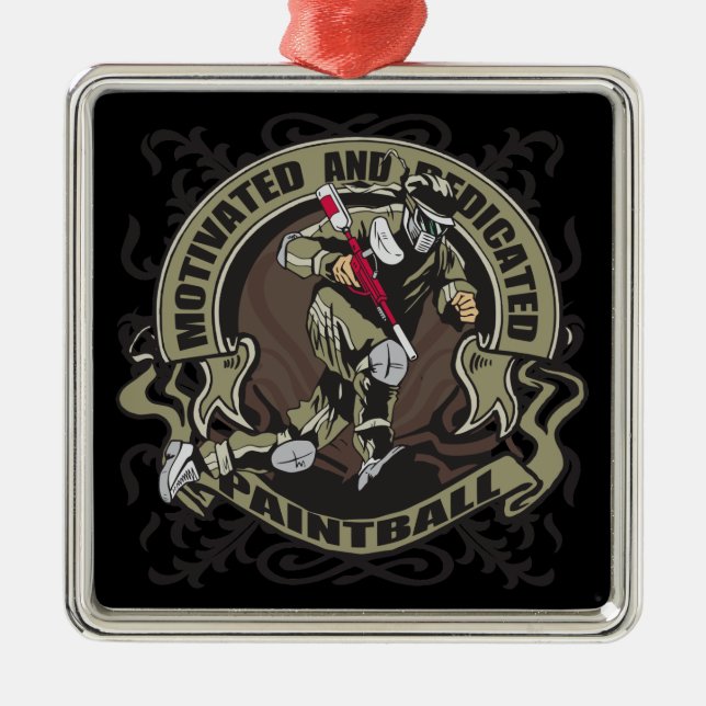 Adorno Metálico Paintball motivado (Frente)