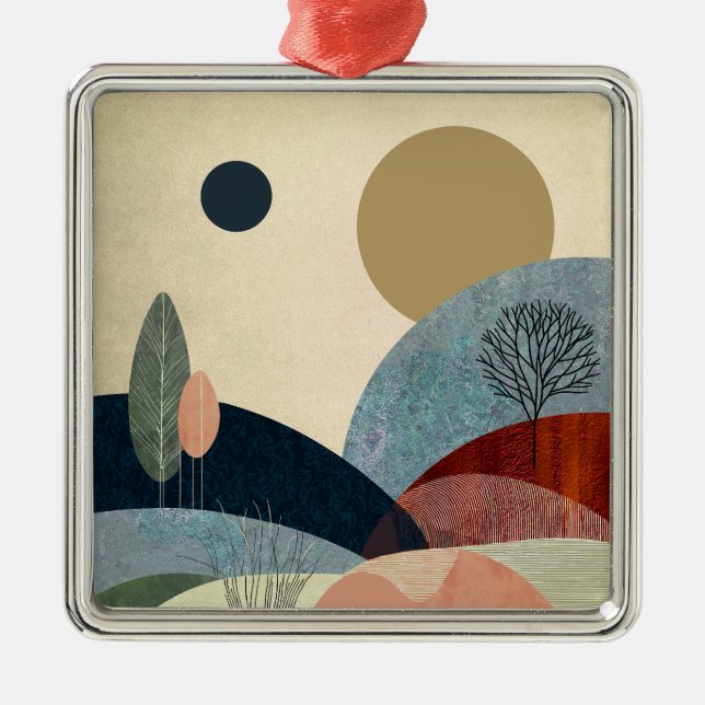 Adorno Metálico Paisaje de Fantasy Hills (Frente)