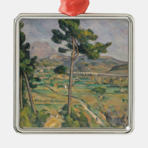 Adorno Metálico Paisaje de Paul Cezanne el   con el viaducto