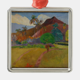 Adorno Metálico Paisaje de Tahitian, 1891 (aceite en lona)