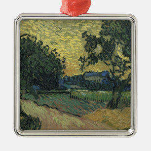 Adorno Metálico Paisaje de Van Gogh al Crepúsculo