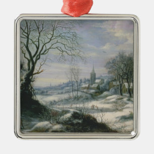 Adorno Metálico Paisaje del invierno