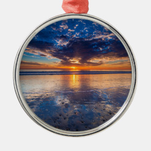 Adorno Metálico Paisaje marino dramático, puesta de sol, CA