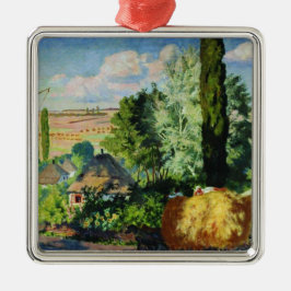 Adorno Metálico Paisaje ucraniano (granjas rurales) (arte de Ucran