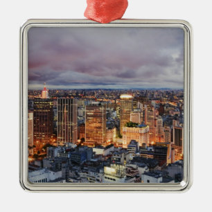 Adorno Metálico Paisaje urbano de Sao Paulo