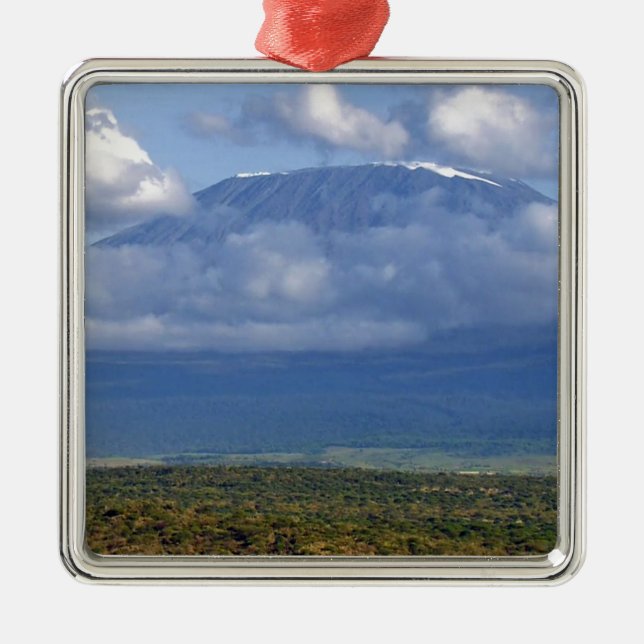 Adorno Metálico Paisajes de la señal del monte Kilimanjaro (Frente)